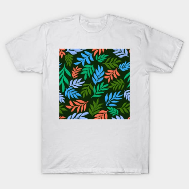 Leaves Pattern T-Shirt by Shine Design Blossom
